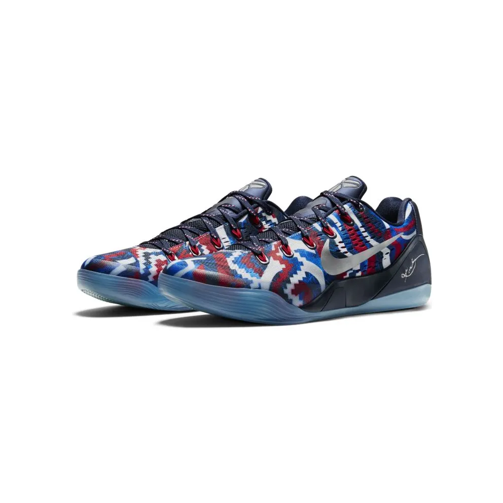 Nike Kobe 9 EM Low Indpendence Day White/Metallic Silver-Hyper Cobalt (646701-104)