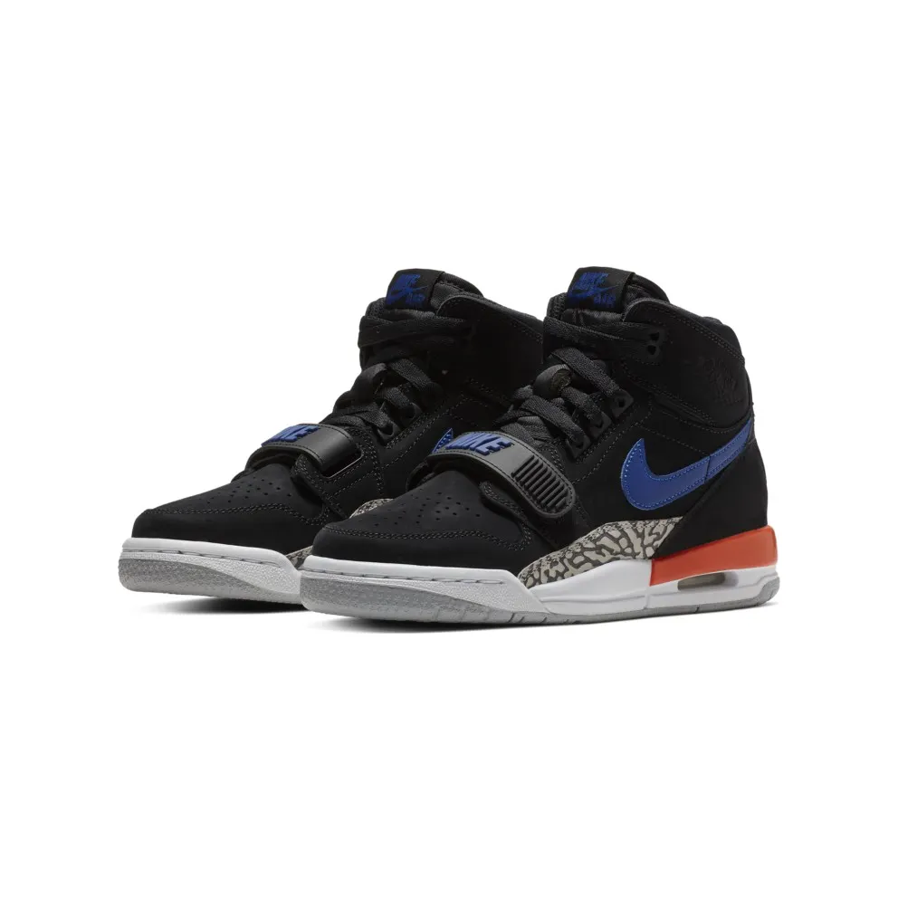 Jordan Legacy 312 Knicks (GS) Black/Rush Blue-Brilliant Orange (AT4040-048)