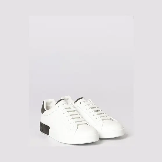 Dolce & Gabbana Portofino Leather Sneakers White (CS2278AF21889697)