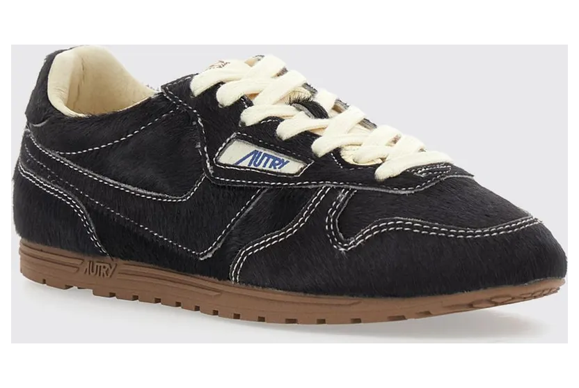 Autry Windspin Low-Top Sneakers in Pony-Effect Leather Brown (WSLWBN01)