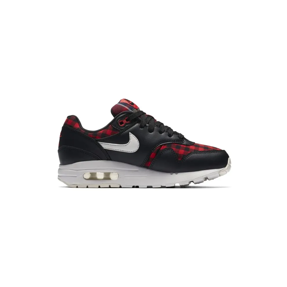 Nike Air Max 1 SE Plaid (GS) Black/Habanero Red/Summit White (AQ3188-002)