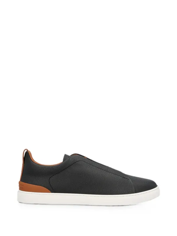 Zegna Triple Stitch leren – Black (RLHCVNS8381ZSNE)