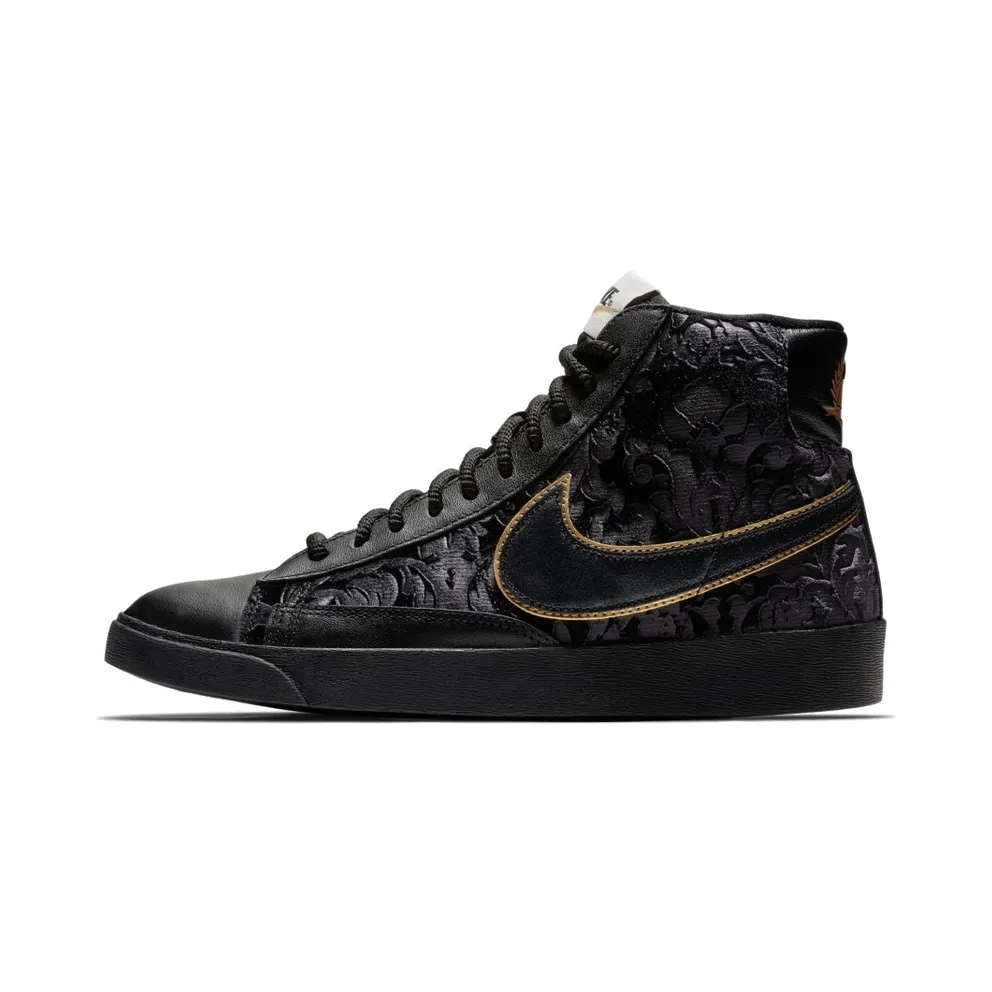 Nike Blazer Mid Velvet Black Metallic Gold (W) Black/Metallic Gold-Summit White-Black (AV8437-001)
