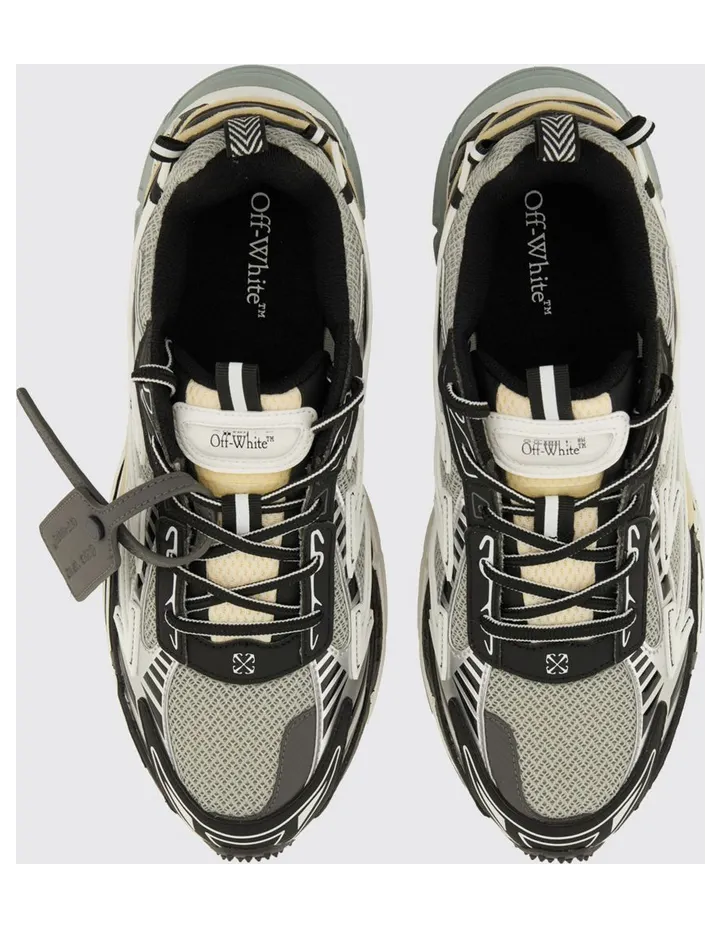 Off-White Be Right Back Two-Tone Tech Fabric Sneakers with Serrated Sole Grey (M295C9F001LLIGHTGREY/BACK) (3)