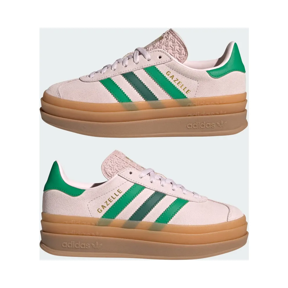 adidas Gazelle Bold Almost Pink Court Green Gold Metallic (JR5952)