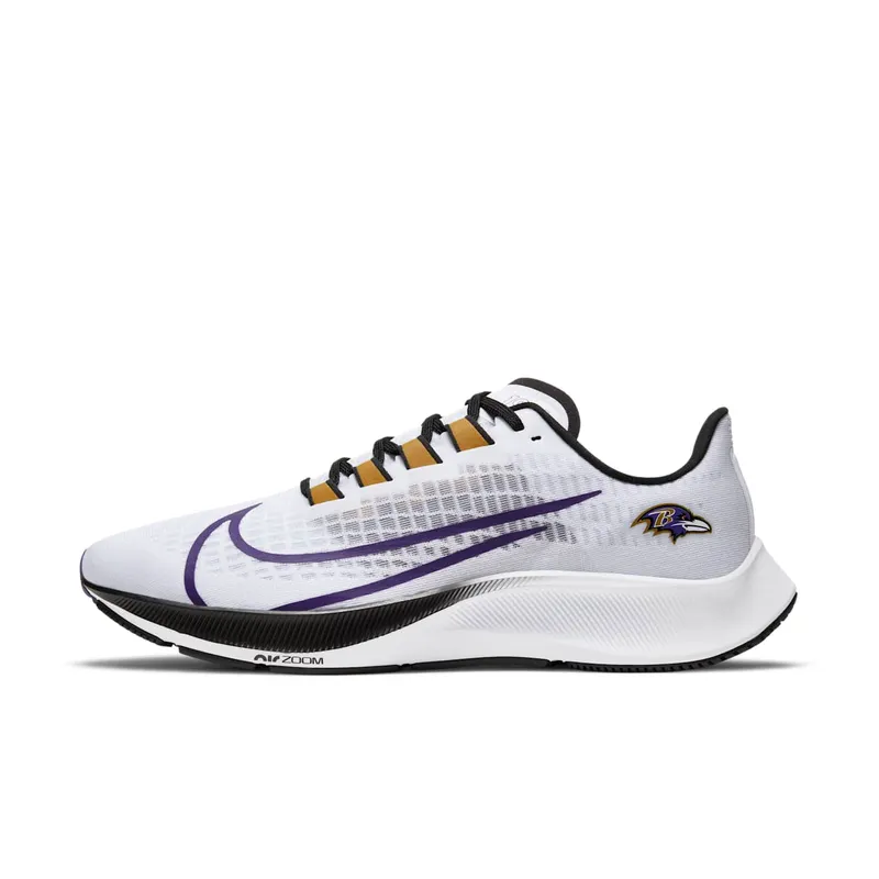 Nike Air Zoom Pegasus 37 Baltimore Ravens White/Pure Platinum-Black-New Orchid (CZ5459-100)