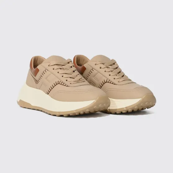 Hogan H669 Nappa Leather Sneakers Beige (HXW6690FR3CUAI0RVP)