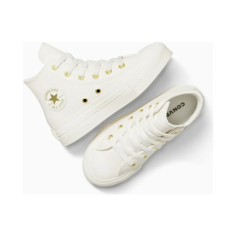 Converse Chuck Taylor All Star EVA Lift Leather + Gold Egret/Egret/Light Gold (A14261C)