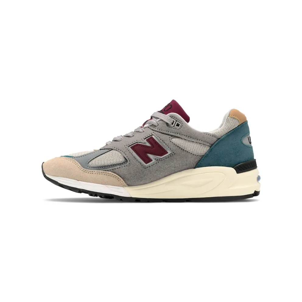 New Balance 990v2 Grey Green Maroon (M990CP2)