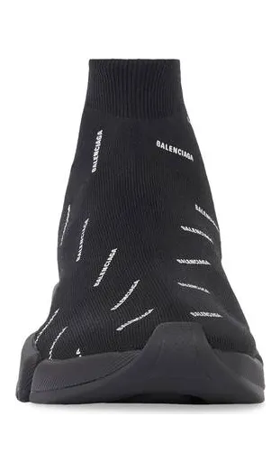 Balenciaga Speed Trainer 2.0 All Over Logo Black White (617239W2DB01090 / 617239W2DBO1090) (2)