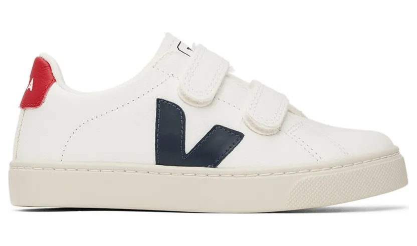 VEJA Kids White & Navy Leather Esplar Sneakers (SV0501233C)