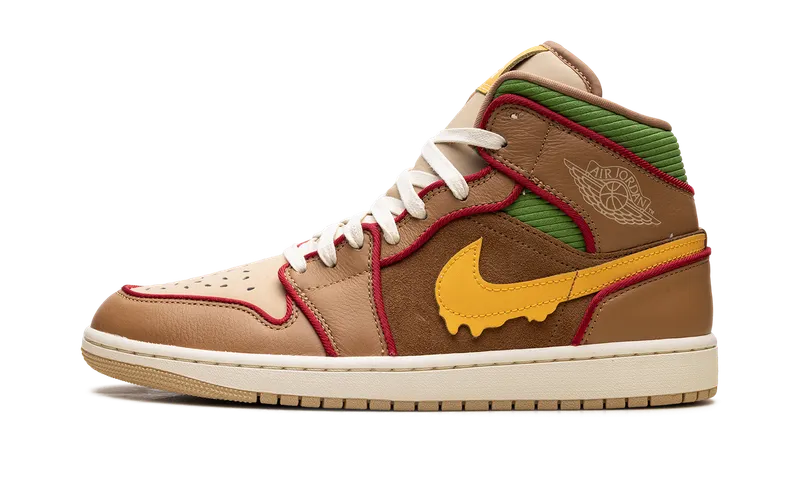 Jordan 1 Mid SE “Cheeseburger” (IB7403-224)