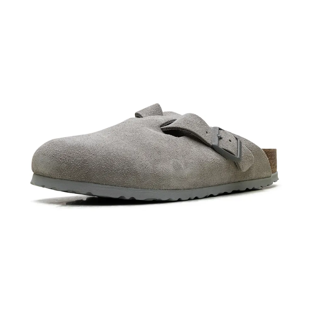 Birkenstock Boston Suede Leather “Stone Coin – Narrow Fit” (1027751)