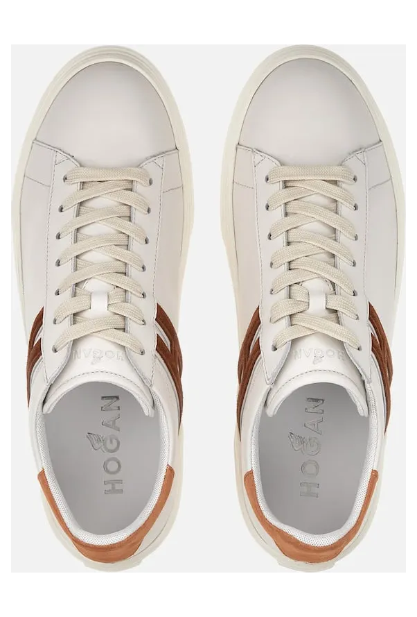 Sneakers Hogan H365 Ivory Orange Brown (HXM3650J310QBL543O) (3)