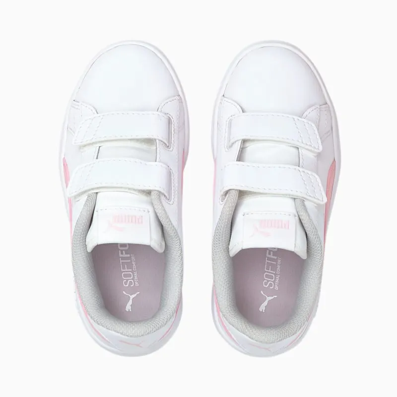 PUMA Smash V2 Kids’ White/Pink Lady (365173-28)