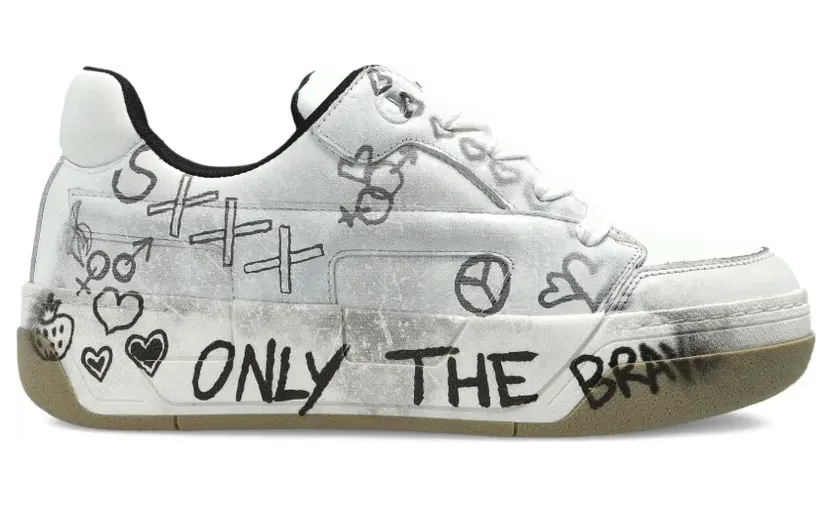 Diesel S-D-Ollie low-top met graffiti-print “White” (Y03795P7484)