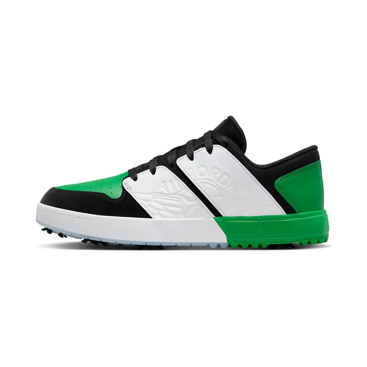 Jordan NU Retro 1 Low “Black White Blue Tint Lucky Green” (FZ4153-002)