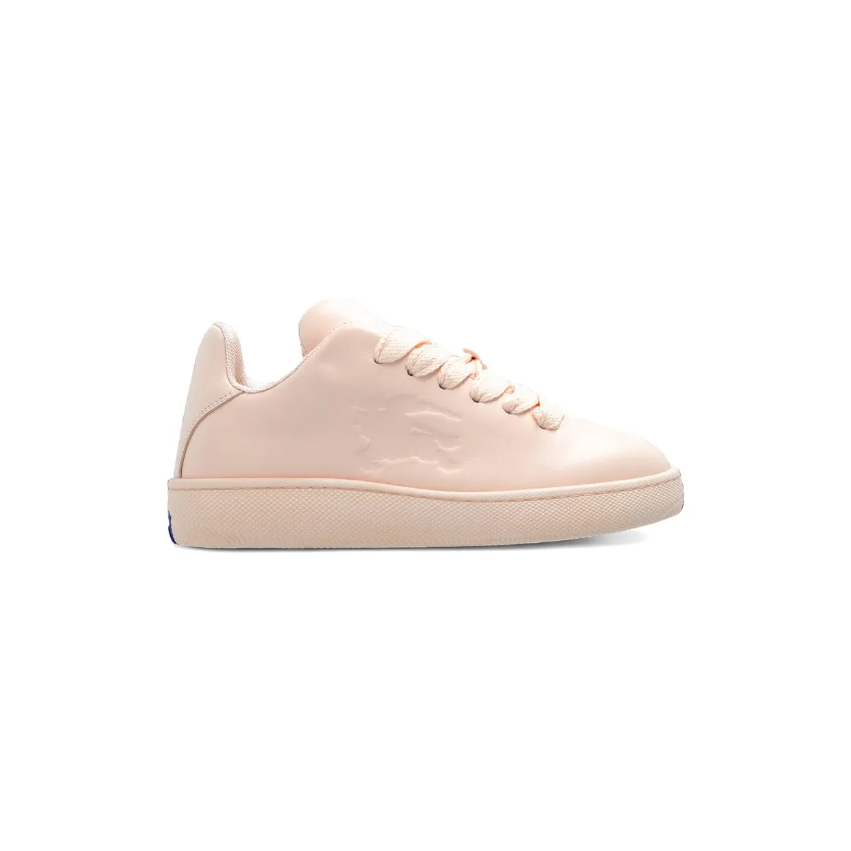 Burberry Box Leather Sneakers Nude Neutrals Equestrian Knight Motif (8083394)