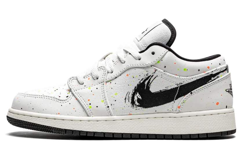 Jordan 1 Low SE Paint Splatter (GS) (DH3295-100)
