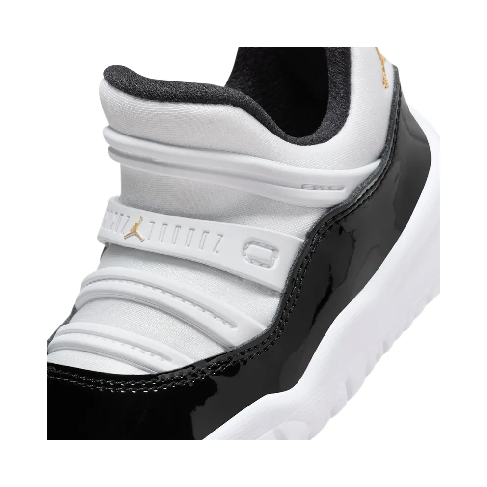 Jordan 11 Retro Little Flex White Black Metallic Gold (BQ7102-170)