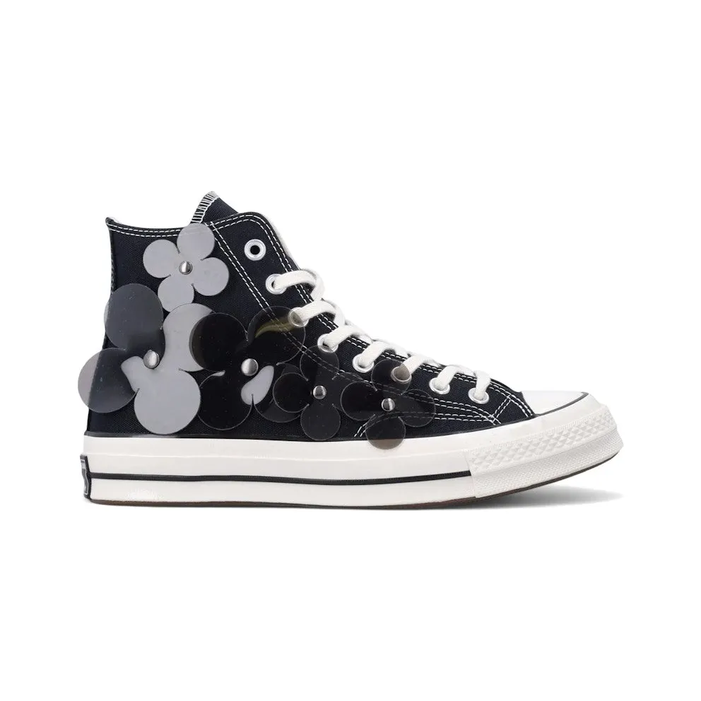 Converse Chuck 70 Hi 3-D Flourish Black Translucent Flowers (A20662C)