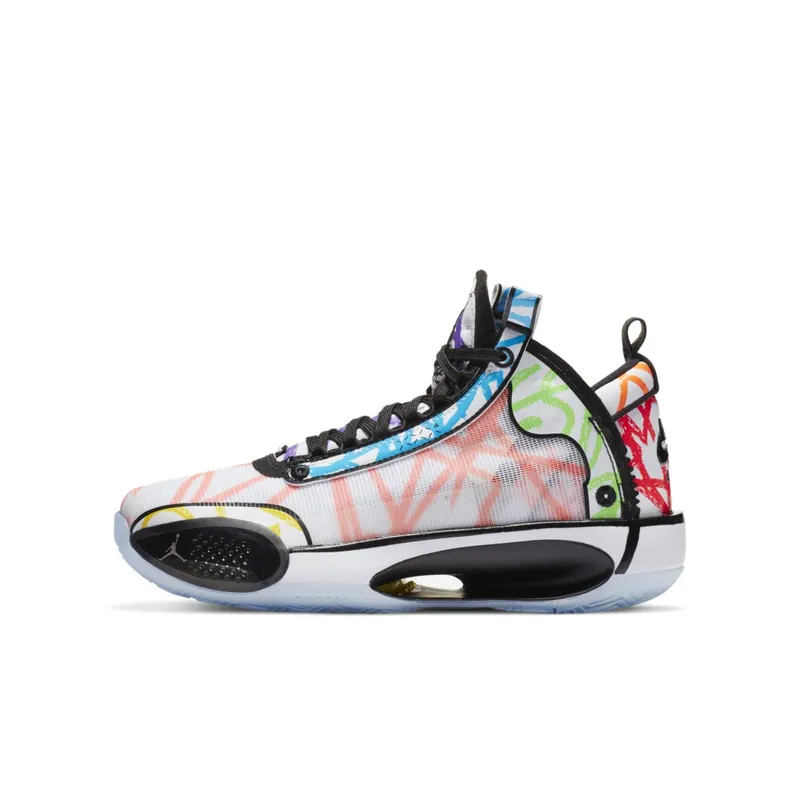 Jordan XXXIV Zion Williamson Coloring Book (GS) White/Black-Multi-Color (DA4450-100)