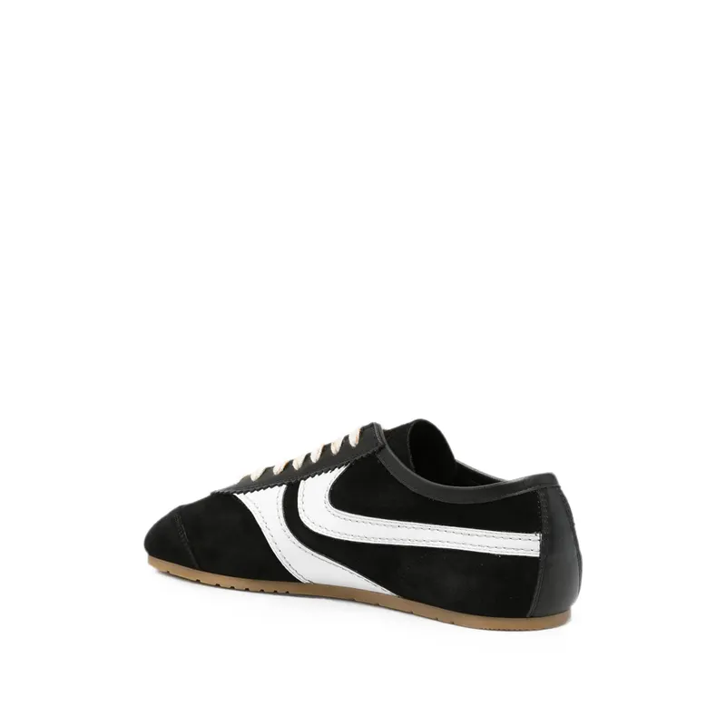 Dries Van Noten Suede-panelled Leather “Black/White” (0133 021700 998)