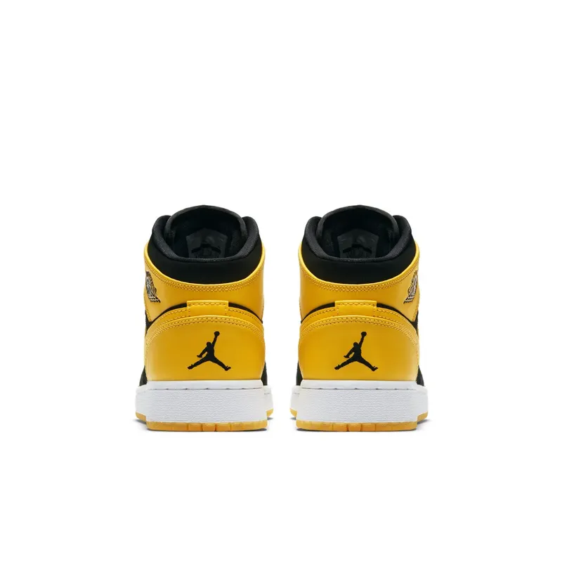 Jordan 1 Retro Mid New Love 2017 (GS) Black/Varsity Maize-White (554725-035)