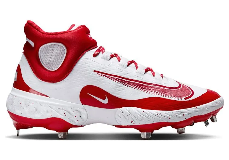 Nike Alpha Huarache Elite 4 Mid White University Red (FD2744-106)