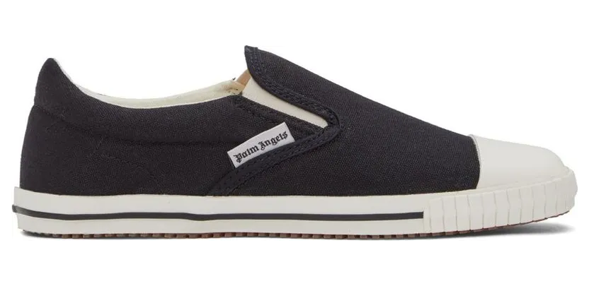 Palm Angels Black Vulcanized Low-Top Sneakers (PMIA074S22FAB0011001)