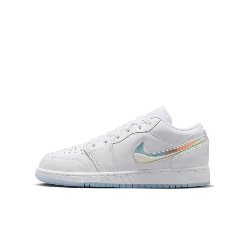 Air Jordan 1 Low GS “Glitter Swoosh” (FQ9112-100)