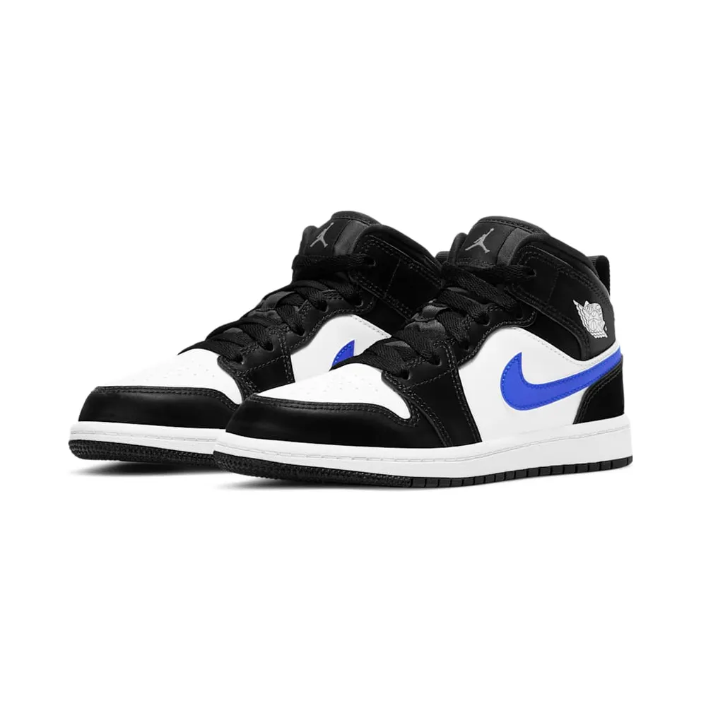 Jordan 1 Mid Black Racer Blue White (PS) Black/Racer Blue-White (640734-084)