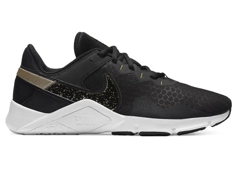 Nike Legend Essential 2 Premium Black White Metallic Gold Grain (CZ3668-001)