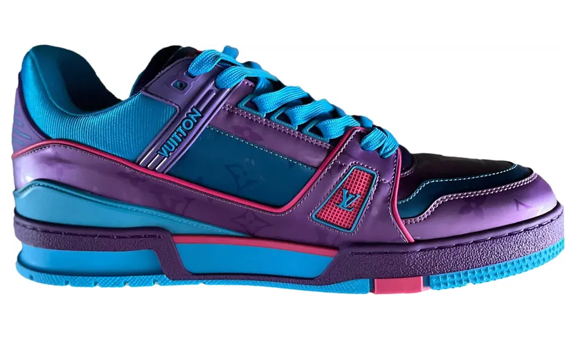 Louis Vuitton Trainer Purple Teal Metallic (1A9JQL)