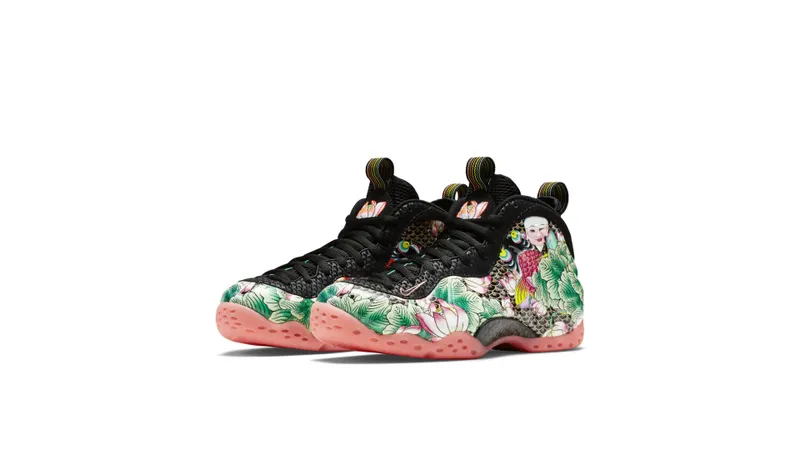 Nike Air Foamposite One Tianjin Black/Black-Lava Glow-Lakeside (744307-001)