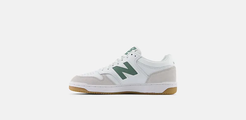 New Balance 480 White Grey Green Gum (BB480LYG)