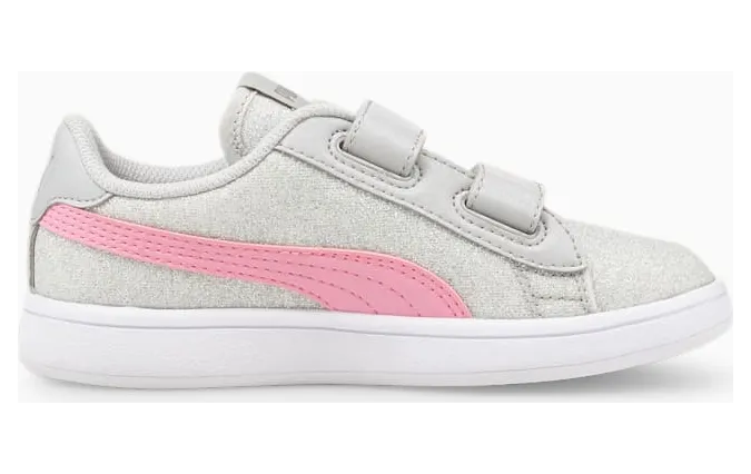 Puma Smash v2 Glitz Glam Kid Roze/Grijs (367378-28)