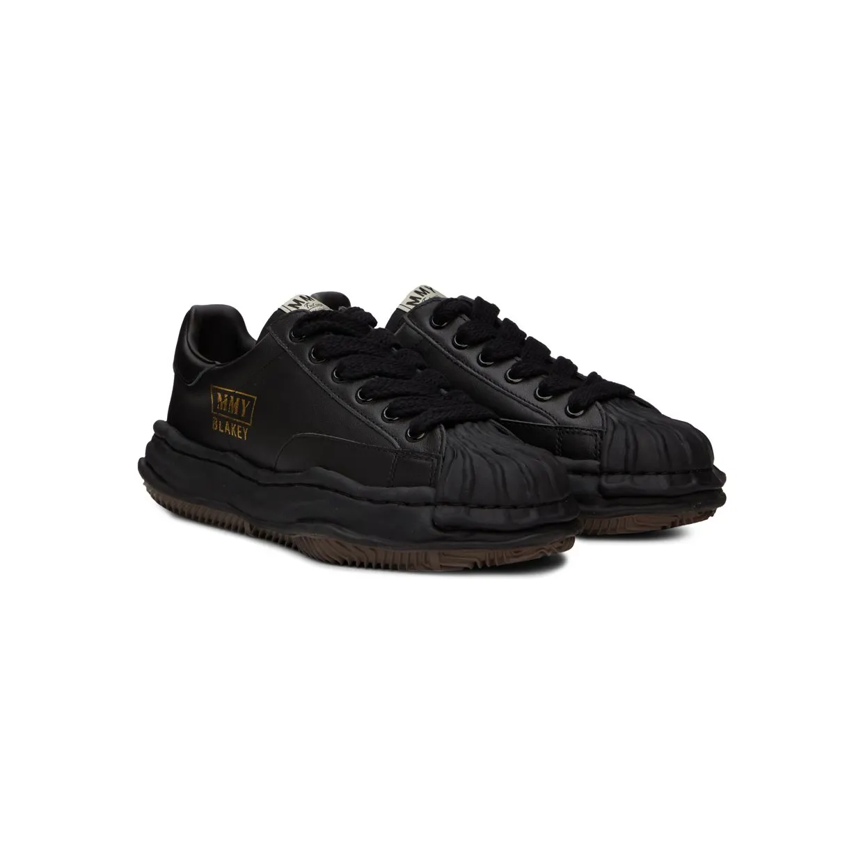Miharayasuhiro Black Leather Blakey OG Sneakers (A06FW702) (4)