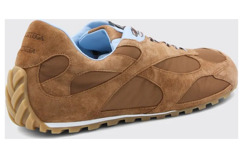 Bottega Veneta Orbit Flash Suede and Nylon Sneakers Amber (838373V3MS22589) (2)