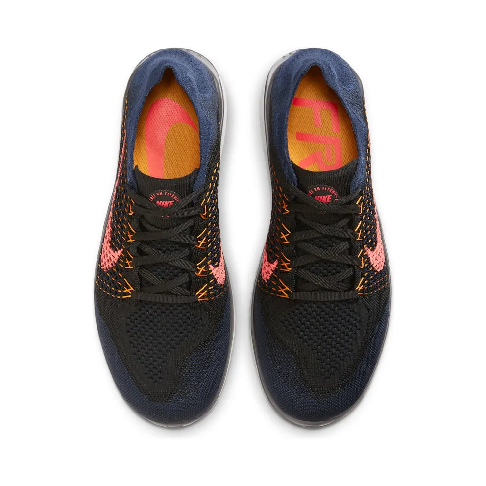 Nike Free RN Flyknit 2018 Black Flash Crimson Orange Peel Black/Flash Crimson-Orange Peel (942838-068)