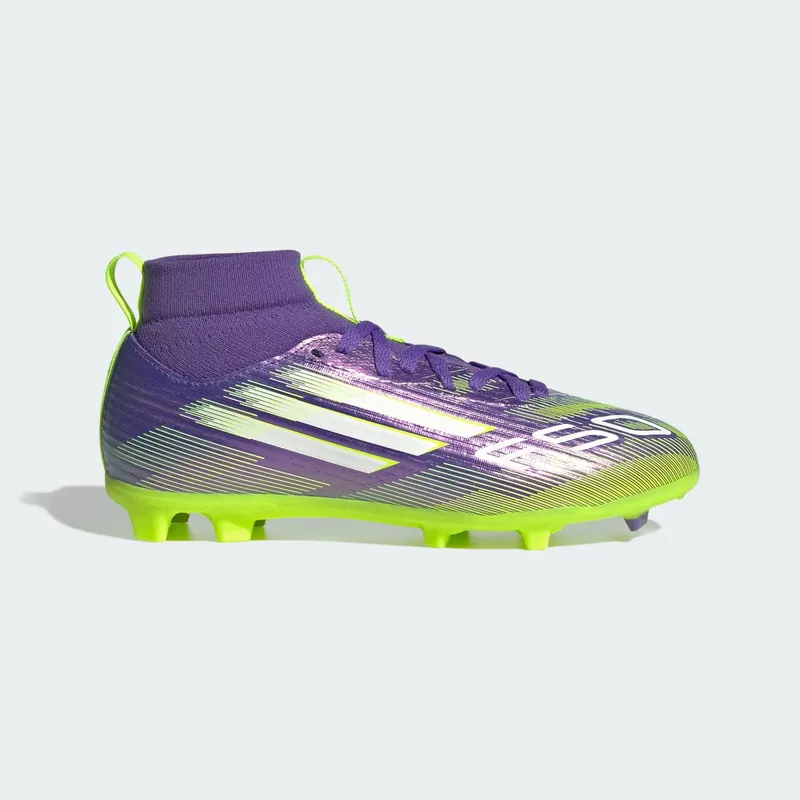 adidas F50 League Mid-Cut FG/MG Purple Rush Cloud White Lucid Lemon (JI3547)