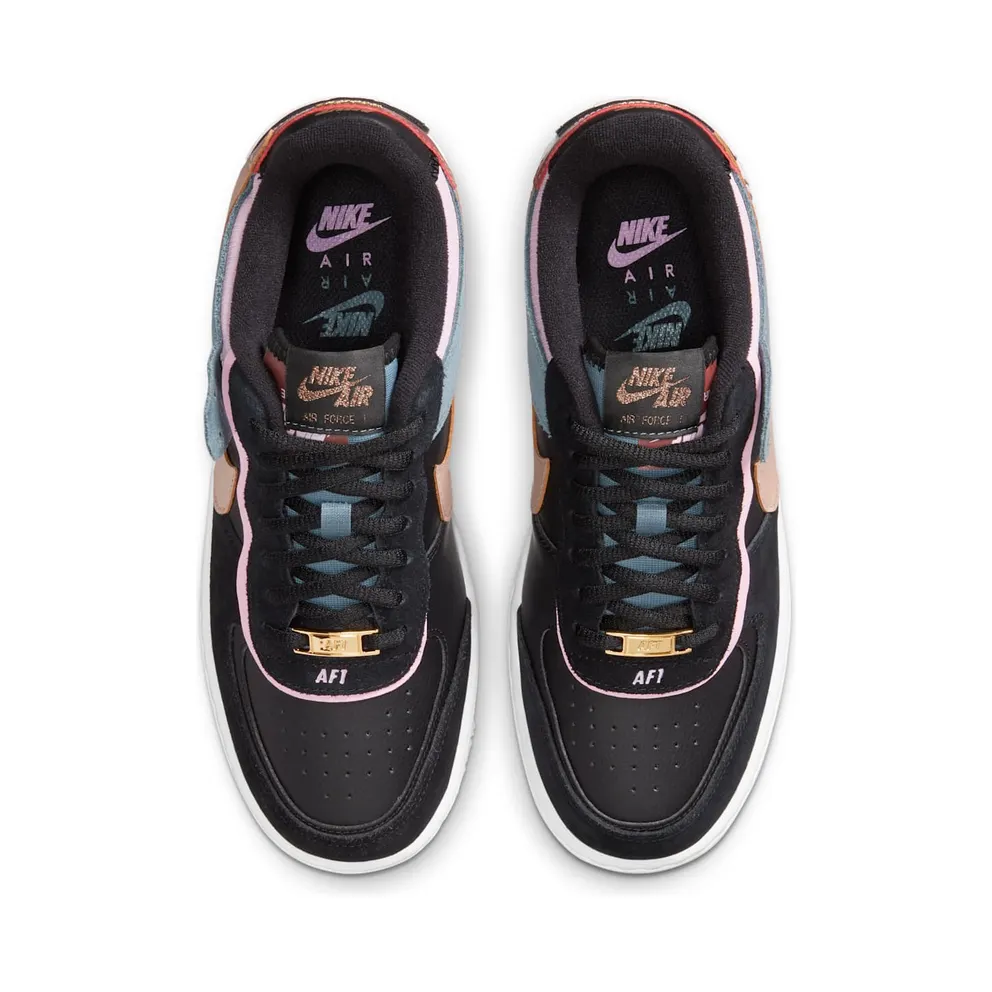 Nike WMNS Air Force 1 Shadow Black Light Arctic Pink Claystone Red (2020) (CU5315-001)