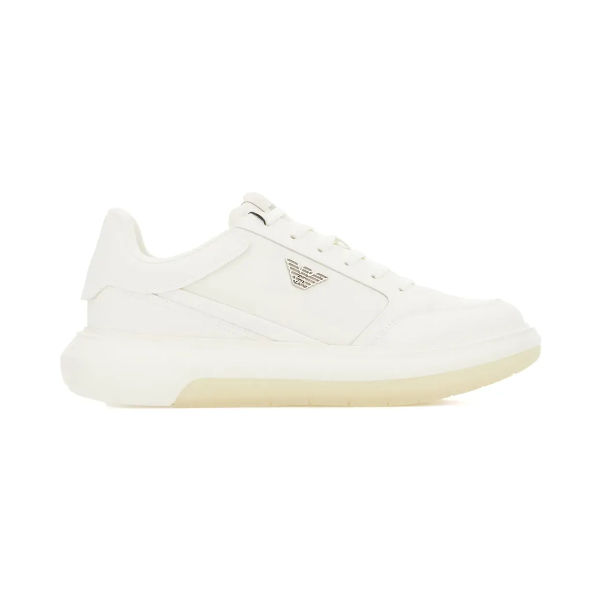 Armani Emporio Armani met logoplakkaat en plateauzool “White” (EM003666AF19532)