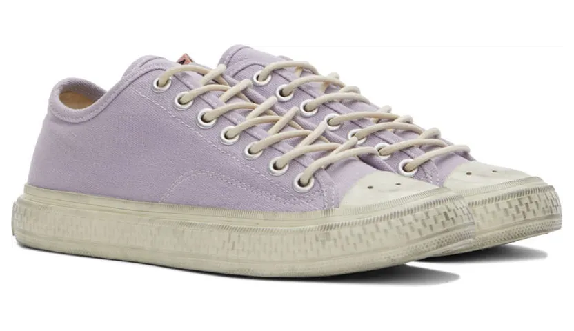 Acne Studios Off-White Canvas Low-Top Sneakers (AD0347-) (4)
