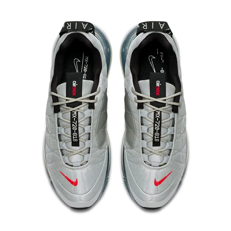 Nike Air MX 720-818 ‘Silver Bullet’ Metallic Silver/Black/University Red (CW2621-001)
