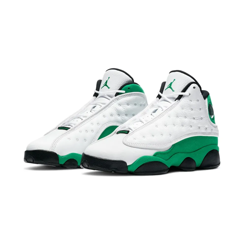 Jordan 13 Retro White Lucky Green (GS) White/White-Lucky Green-Black (DB6536-113)