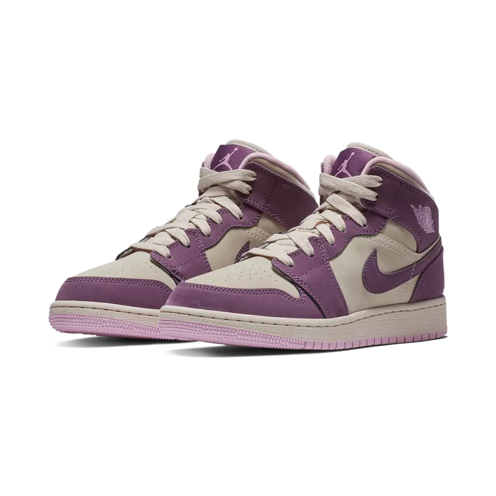 Jordan 1 Mid Pro Purple Desert Sand (GS) Pro Purple/Desert Sand (555112-500)
