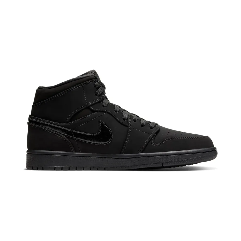 Jordan 1 Mid Triple Black (2020) Black/Black (554724-056)