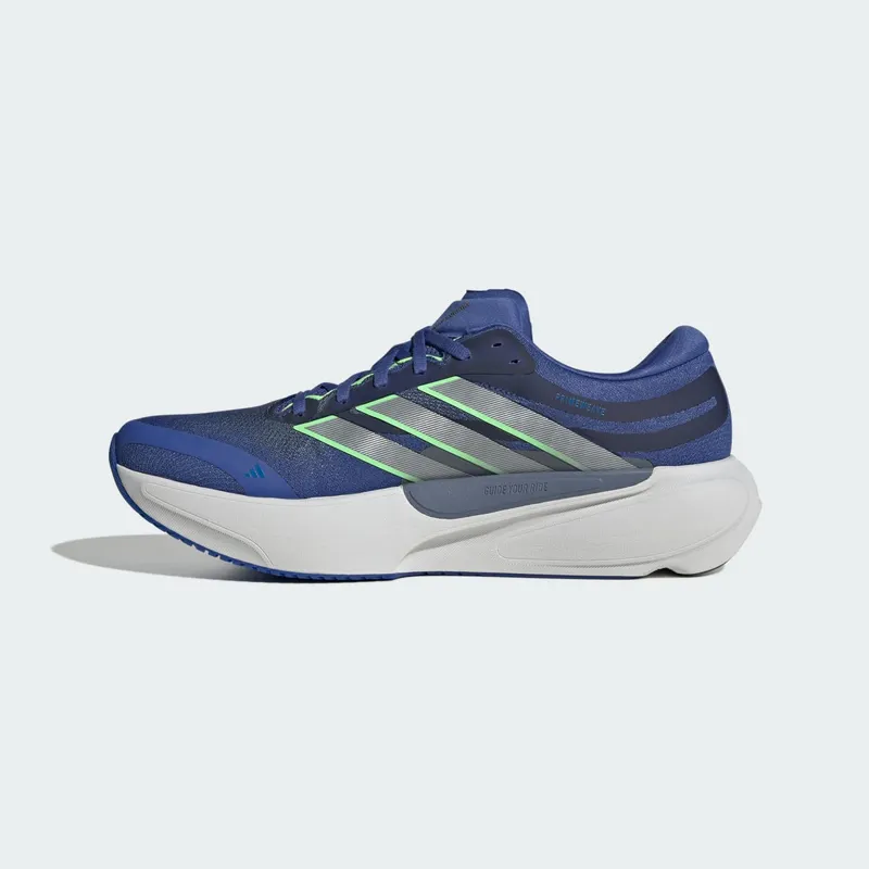 Adidas SUPERNOVA SOLUTION 3 Running Shoes Dual Indigo / Tech Grey Metallic / Lime Burst (KK1915)