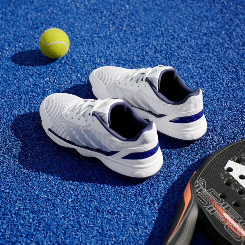 Adidas Crazyquick Kids Padel Cloud White / Silver Metallic / Dark Blue (JQ9273)